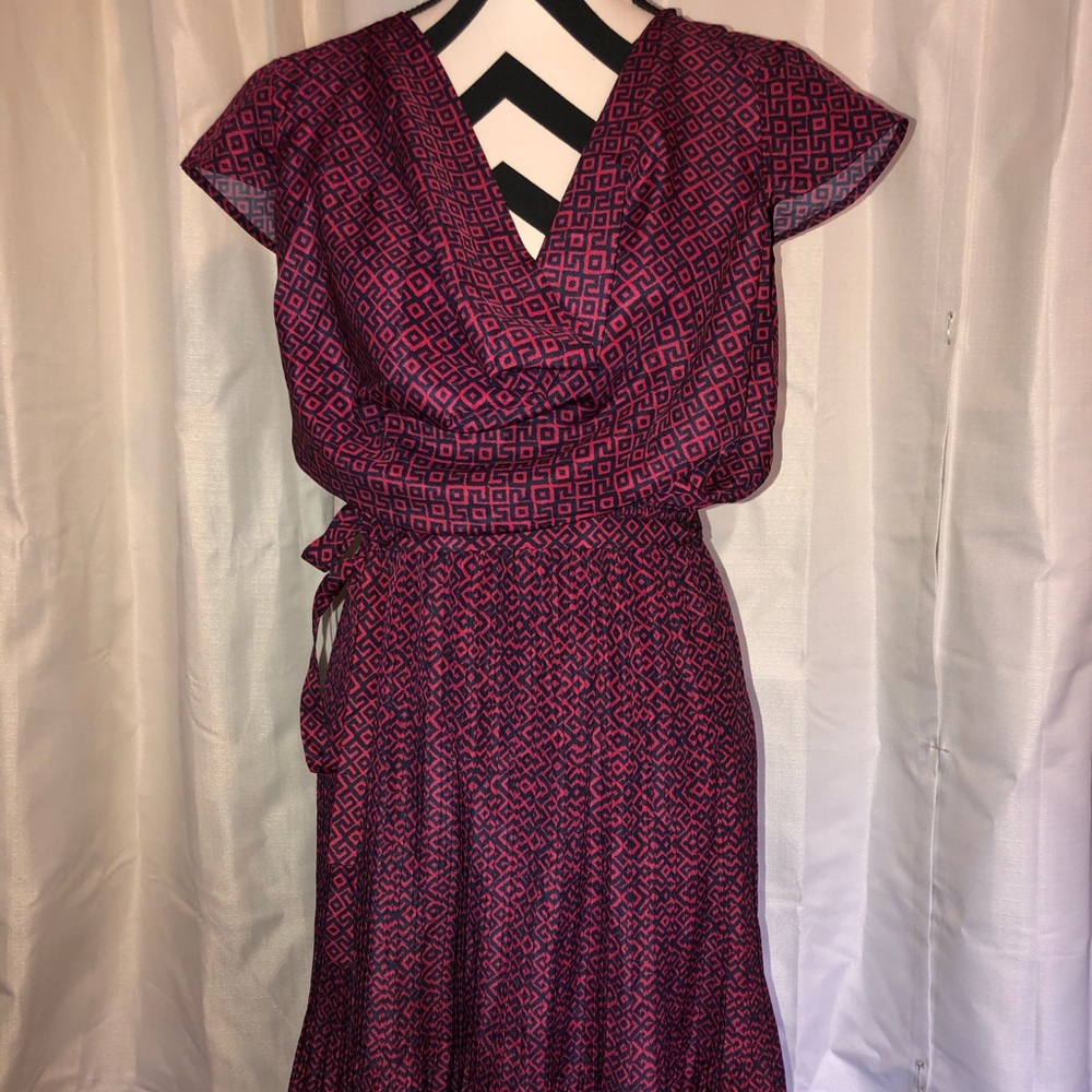 Vintage style Navy and Red ModCloth dress